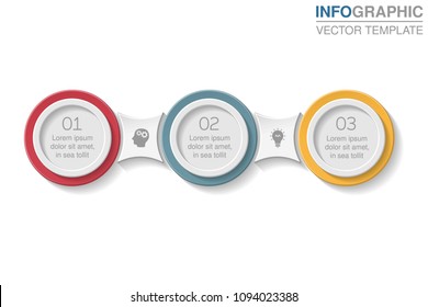 Vector infographic template for diagram, graph, presentation, chart, business concept with 3 options.