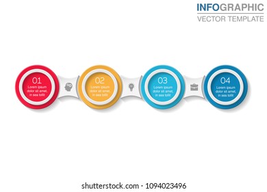 Vector infographic template for diagram, graph, presentation, chart, business concept with 4 options.