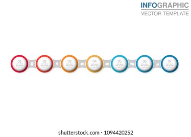 Vector infographic template for diagram, graph, presentation, chart, business concept with 7 options.