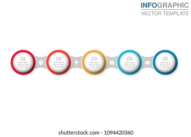 Vector infographic template for diagram, graph, presentation, chart, business concept with 5 options.