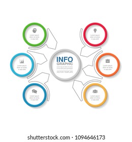 Vector infographic template for diagram, graph, presentation, chart, business concept with 6 options.