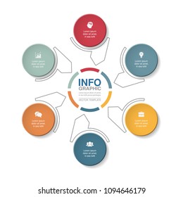 Vector infographic template for diagram, graph, presentation, chart, business concept with 6 options.
