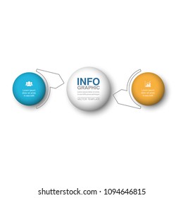 Vector infographic template for diagram, graph, presentation, chart, business concept with 2 options.