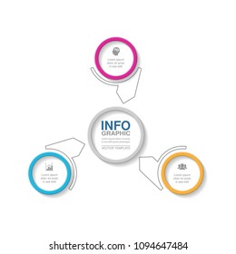 Vector infographic template for diagram, graph, presentation, chart, business concept with 3 options.