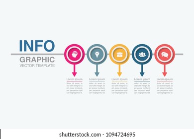 Vector infographic template for diagram, graph, presentation, chart, business concept with 5 options.