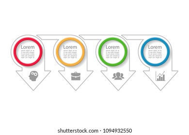 Vector infographic template for diagram, graph, presentation, chart, business concept with 4 options.