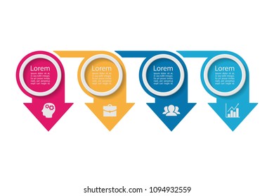 Vector infographic template for diagram, graph, presentation, chart, business concept with 4 options.