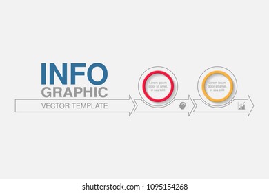 Vector infographic template for diagram, graph, presentation, chart, business concept with 2 options.