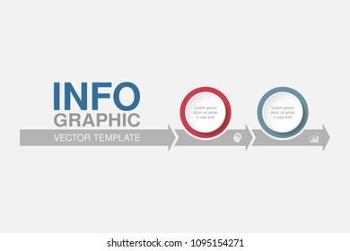 Vector infographic template for diagram, graph, presentation, chart, business concept with 2 options.