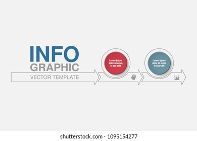 Vector infographic template for diagram, graph, presentation, chart, business concept with 2 options.