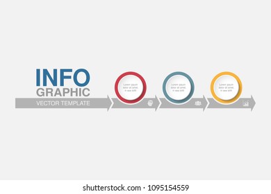 Vector infographic template for diagram, graph, presentation, chart, business concept with 3 options.