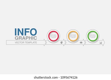 Vector infographic template for diagram, graph, presentation, chart, business concept with 3 options.