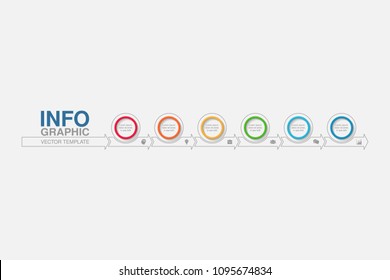 Vector infographic template for diagram, graph, presentation, chart, business concept with 6 options.