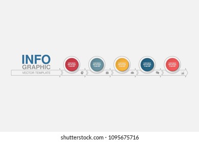 Vector infographic template for diagram, graph, presentation, chart, business concept with 5 options.