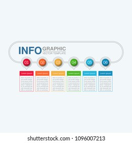 Vector infographic template for diagram, graph, presentation, chart, business concept with 6 options.