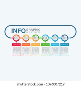 Vector infographic template for diagram, graph, presentation, chart, business concept with 6 options.