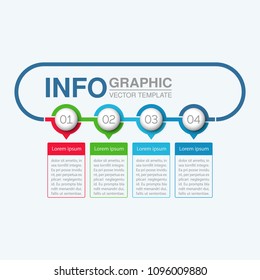 Vector infographic template for diagram, graph, presentation, chart, business concept with 4 options.