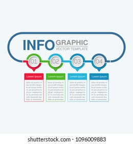 Vector infographic template for diagram, graph, presentation, chart, business concept with 4 options.