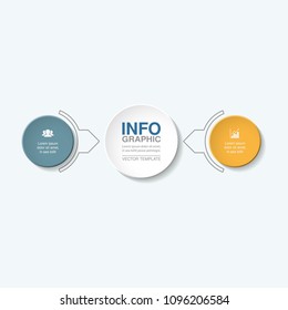 Vector infographic template for diagram, graph, presentation, chart, business concept with 2 options.