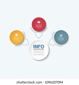 Vector infographic template for diagram, graph, presentation, chart, business concept with 3 options.