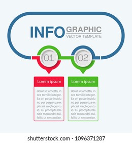 Vector infographic template for diagram, graph, presentation, chart, business concept with 2 options.