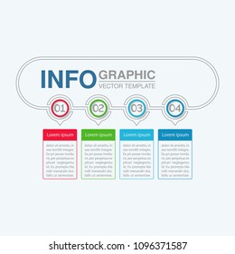 Vector infographic template for diagram, graph, presentation, chart, business concept with 4 options.