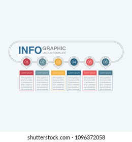 Vector infographic template for diagram, graph, presentation, chart, business concept with 6 options.