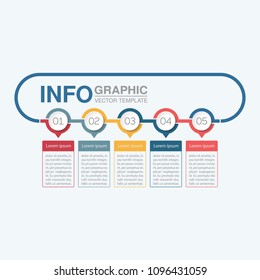 Vector infographic template for diagram, graph, presentation, chart, business concept with 5 options.