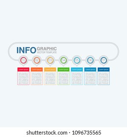 Vector infographic template for diagram, graph, presentation, chart, business concept with 7 options.