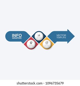Vector infographic template for diagram, graph, presentation, chart, business concept with 3 options.