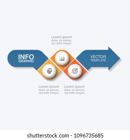 Vector infographic template for diagram, graph, presentation, chart, business concept with 3 options.