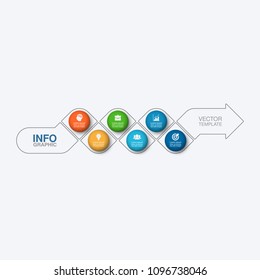 Vector infographic template for diagram, graph, presentation, chart, business concept with 6 options.
