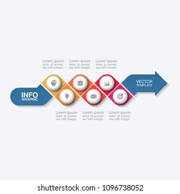Vector infographic template for diagram, graph, presentation, chart, business concept with 6 options.