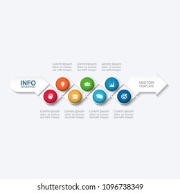Vector infographic template for diagram, graph, presentation, chart, business concept with 7 options.