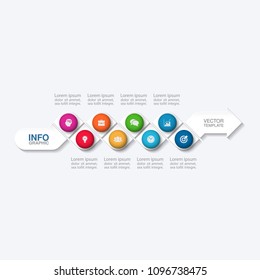Vector infographic template for diagram, graph, presentation, chart, business concept with 8 options.