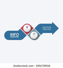 Vector infographic template for diagram, graph, presentation, chart, business concept with 2 options.