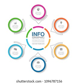 Vector infographic template for diagram, graph, presentation, chart, business concept with 6 options.