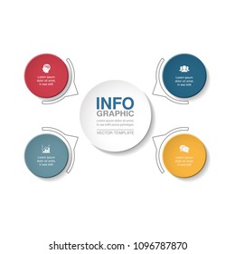 Vector infographic template for diagram, graph, presentation, chart, business concept with 4 options.