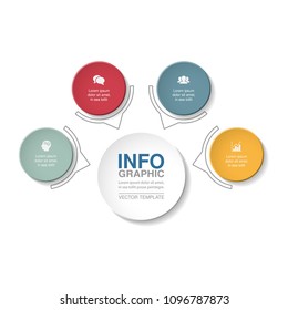 Vector infographic template for diagram, graph, presentation, chart, business concept with 4 options.