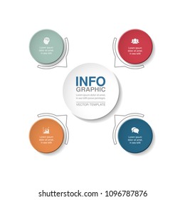 Vector infographic template for diagram, graph, presentation, chart, business concept with 4 options.