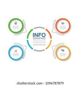 Vector infographic template for diagram, graph, presentation, chart, business concept with 4 options.