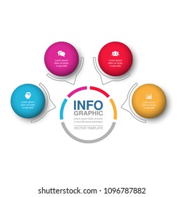 Vector infographic template for diagram, graph, presentation, chart, business concept with 4 options.