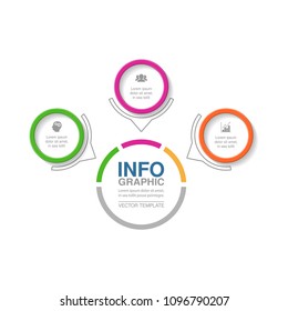 Vector infographic template for diagram, graph, presentation, chart, business concept with 3 options.