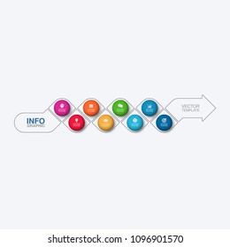 Vector infographic template for diagram, graph, presentation, chart, business concept with 8 options.