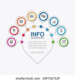 Vector infographic template for diagram, graph, presentation, chart, business concept with 8 options.