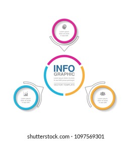 Vector infographic template for diagram, graph, presentation, chart, business concept with 3 options.