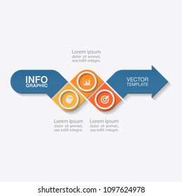 Vector infographic template for diagram, graph, presentation, chart, business concept with 3 options.