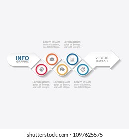 Vector infographic template for diagram, graph, presentation, chart, business concept with 5 options.