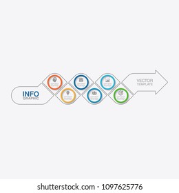 Vector infographic template for diagram, graph, presentation, chart, business concept with 6 options.