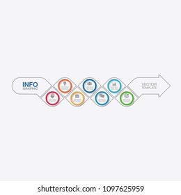 Vector infographic template for diagram, graph, presentation, chart, business concept with 7 options.